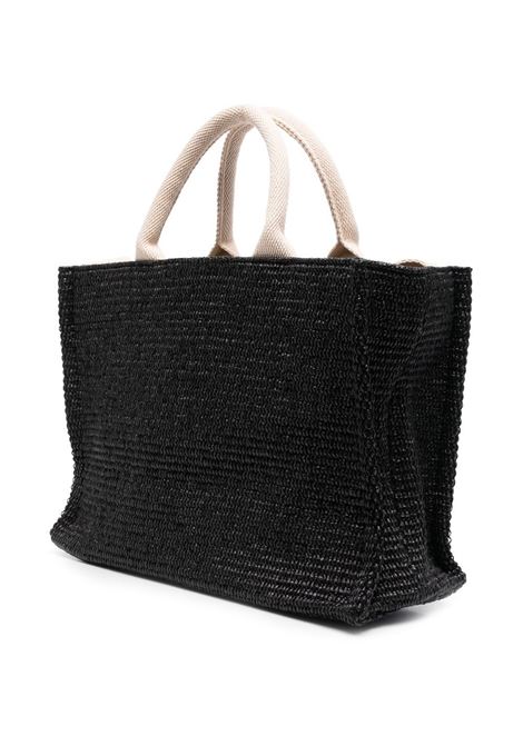 small rafia tote bag woman black MARNI | SHMP0077U0 P3860Z1Q44